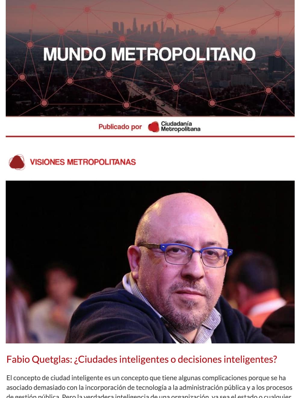 Newsletter Mundo Metropolitano 2