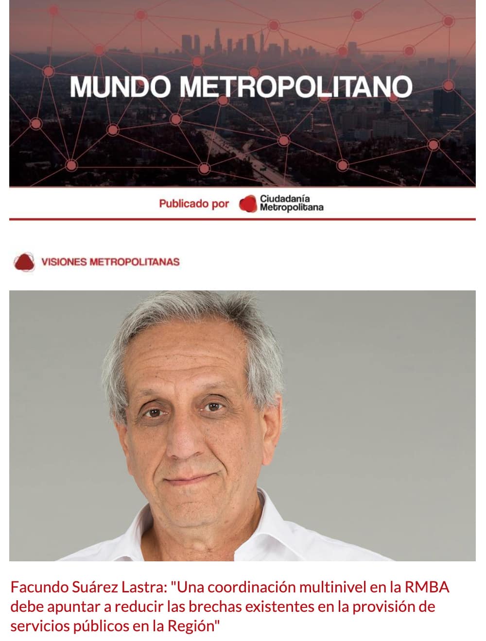 Newsletter Mundo Metropolitano 1
