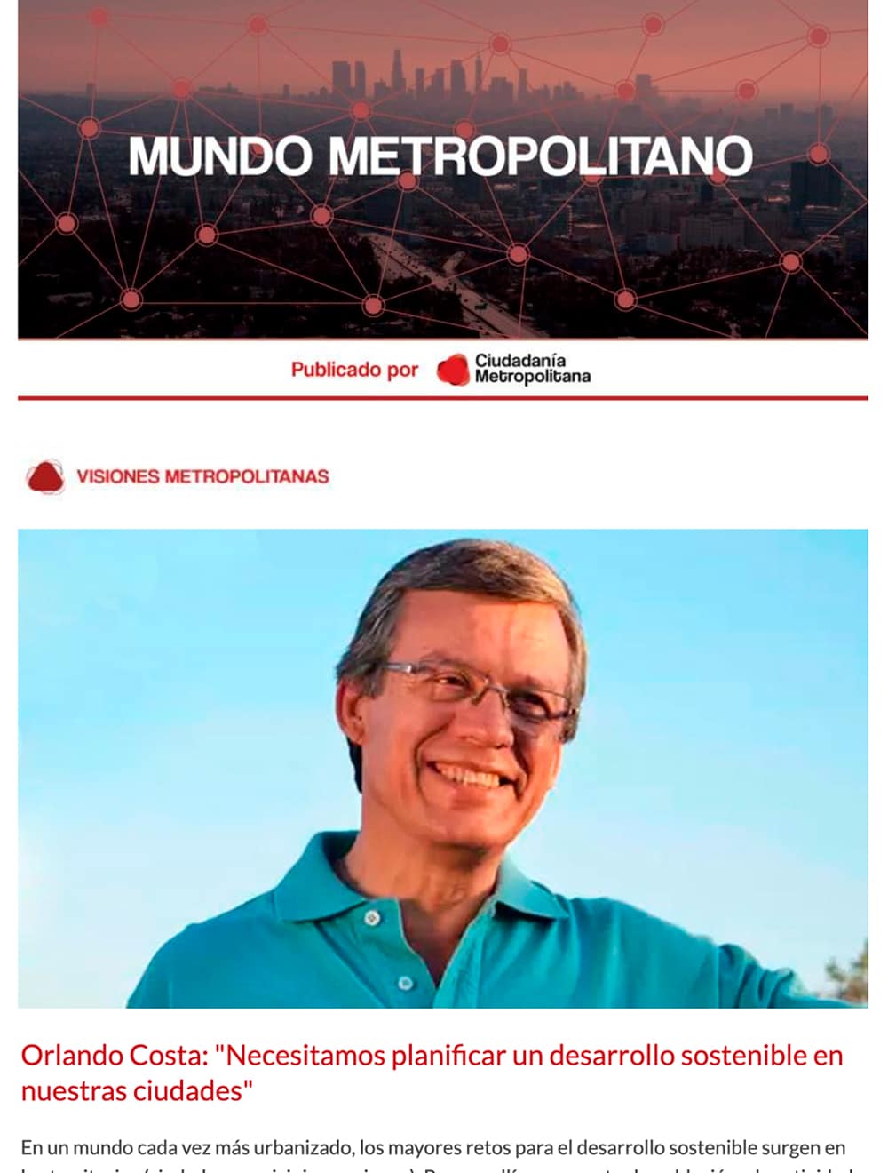 Newsletter Mundo Metropolitano 6