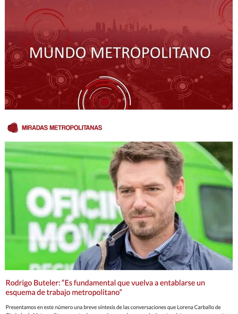 Newsletter Mundo Metropolitano 18
