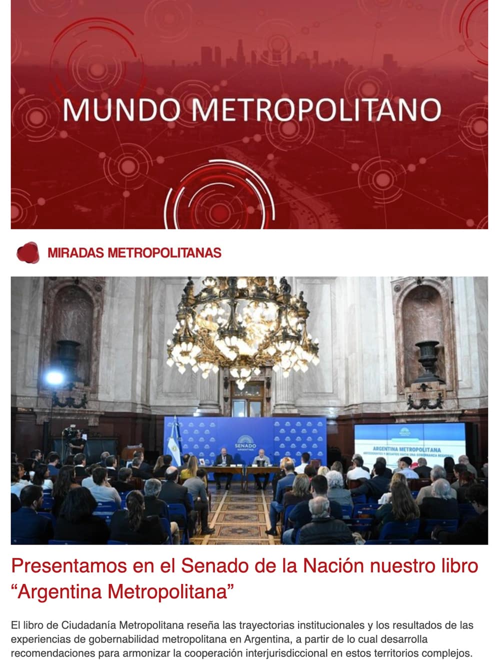 Newsletter Mundo Metropolitano 33